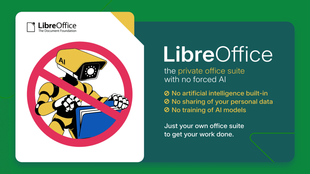 LibreOffice назвала отсутствие искусственного интеллекта официальной особенностью